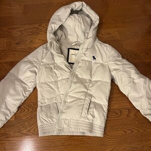 Abercrombie & Fitch Cream Puffer Jacket kids XL